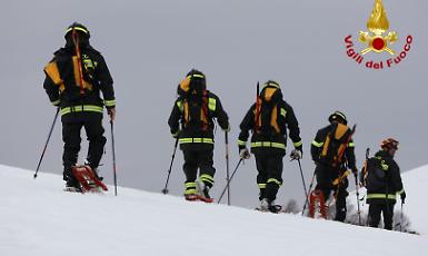 Vigili del fuoco di Frosinone, esercitazione sulla neve