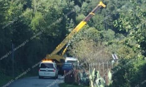 Perde il controllo dell'auto e finisce nella scarpata