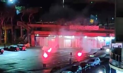 Tifosi del Cassino invadono il centro con petardi e fumogeni