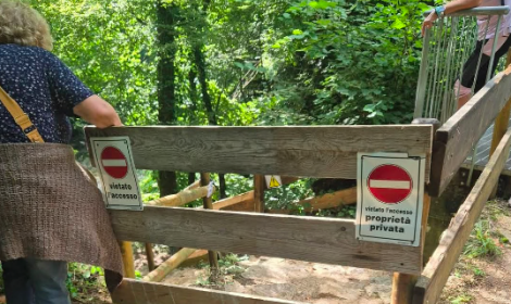 Niente visita alla cascata. Accesso chiuso da giorni