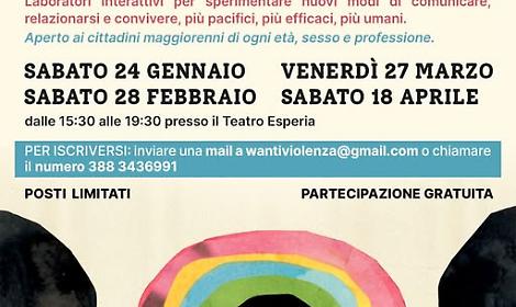 Quattro workshop antiviolenza per imparare a gestire le emozioni
