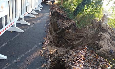 Frana in via Monte Marino: possibile blocco della circolazione