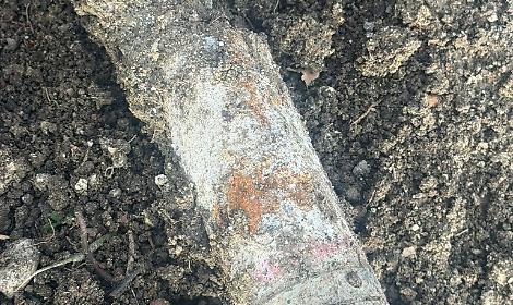 Ordigno bellico inesploso ritrovato in un campo