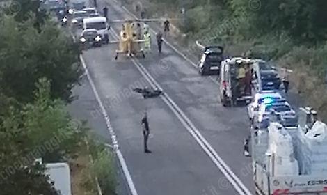 Incidente sulla superstrada. Richiesto l'intervento di un'eliambulanza