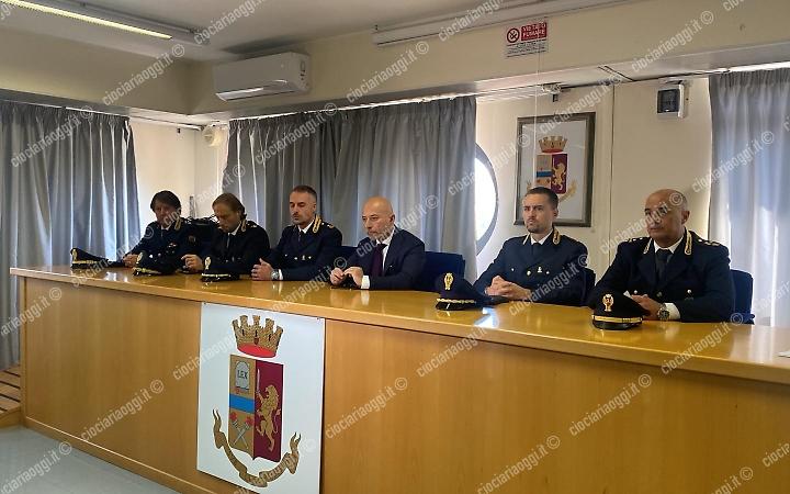 Polizia, il questore Pietro Morelli presenta i nuovi dirigenti