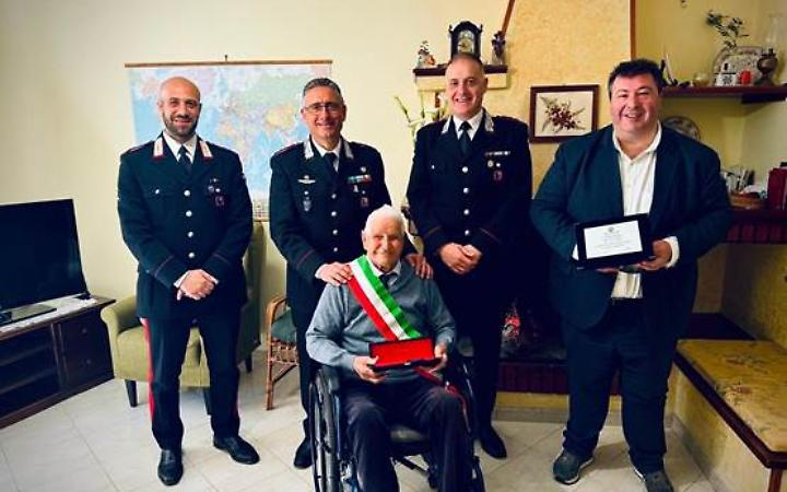 Grande festa per i centouno anni dell&rsquo;appuntato dei carabinieri Ruggiero Filippo