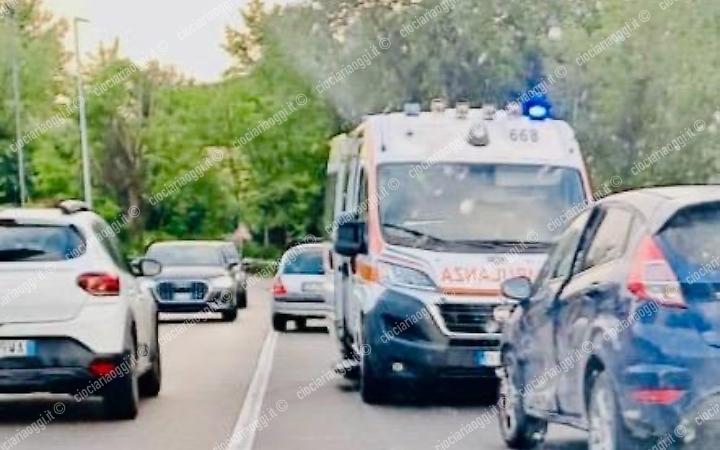 Incidente sulla Casilina. Soccorsi sul posto