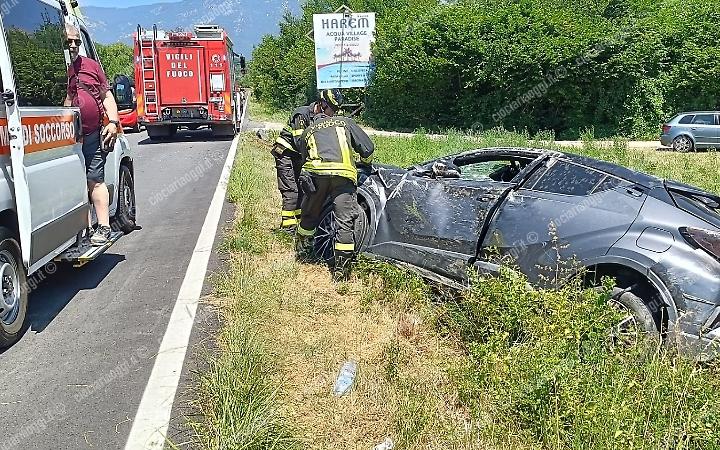 Violento tamponamento sula statale per Forca d&rsquo;Acero