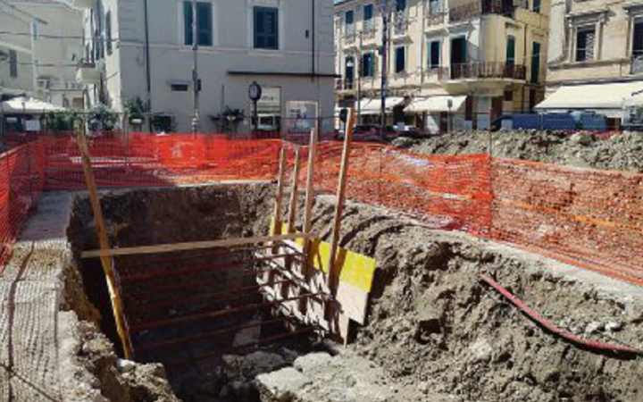 Sora, sotto piazza Palestro riemerge un tempio romano