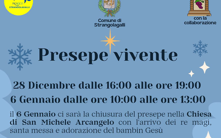 Strangolagalli, due giorni di presepe vivente