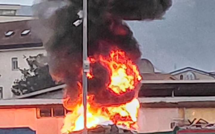 Sora, rogo all&rsquo;eco centro: nube nera visibile per chilometri